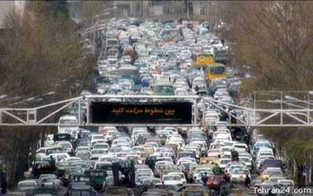 le trafic autoroute à Tehran